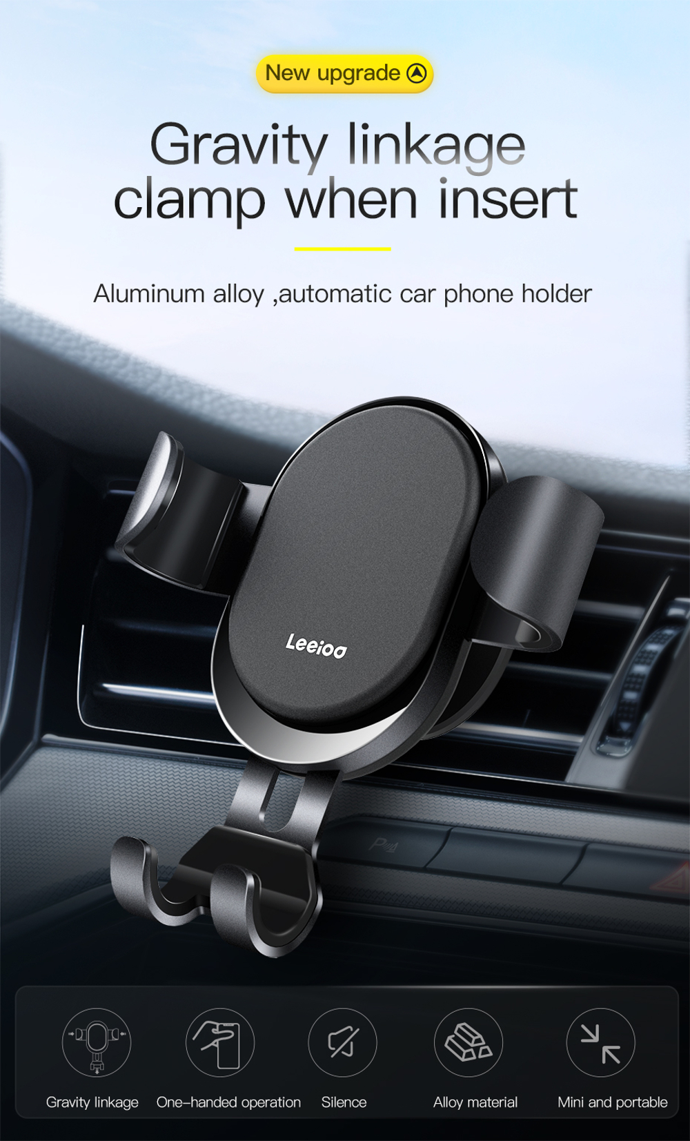 LEEIOO-Gravity-Linkage-Car-Air-Vent-Mount-Phone-Holder-Aluminum-Alloy-Bracket-for-iPhone-XS-XR-X-1410285
