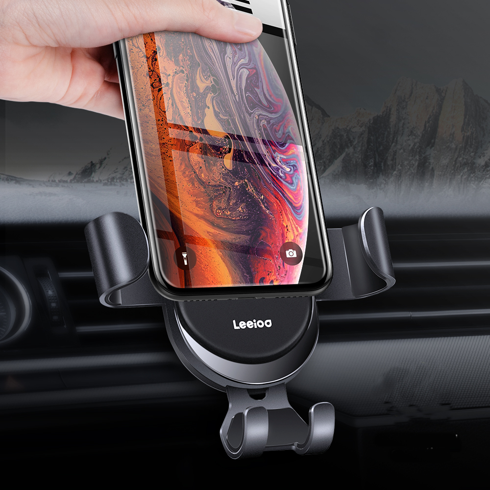 LEEIOO-Gravity-Linkage-Car-Air-Vent-Mount-Phone-Holder-Aluminum-Alloy-Bracket-for-iPhone-XS-XR-X-1410285