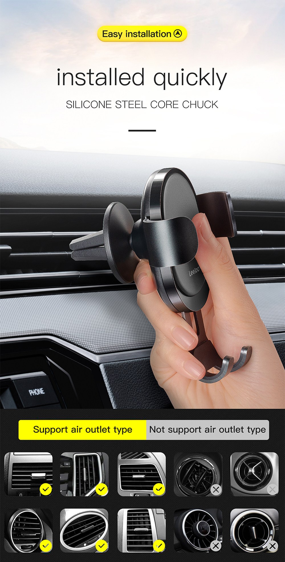 LEEIOO-Gravity-Linkage-Car-Air-Vent-Mount-Phone-Holder-Aluminum-Alloy-Bracket-for-iPhone-XS-XR-X-1410285