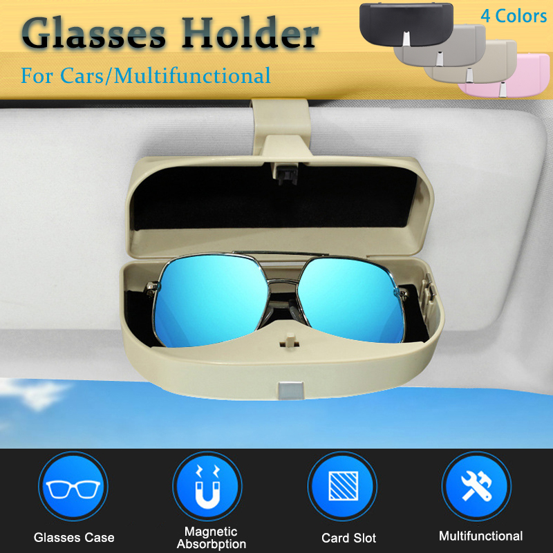 Muiti-functional-ABS-Magnetic-Car-Sunshade-Board-Sunglasses-Case-Visor-Glasses-Box-Card-Slot-1276318