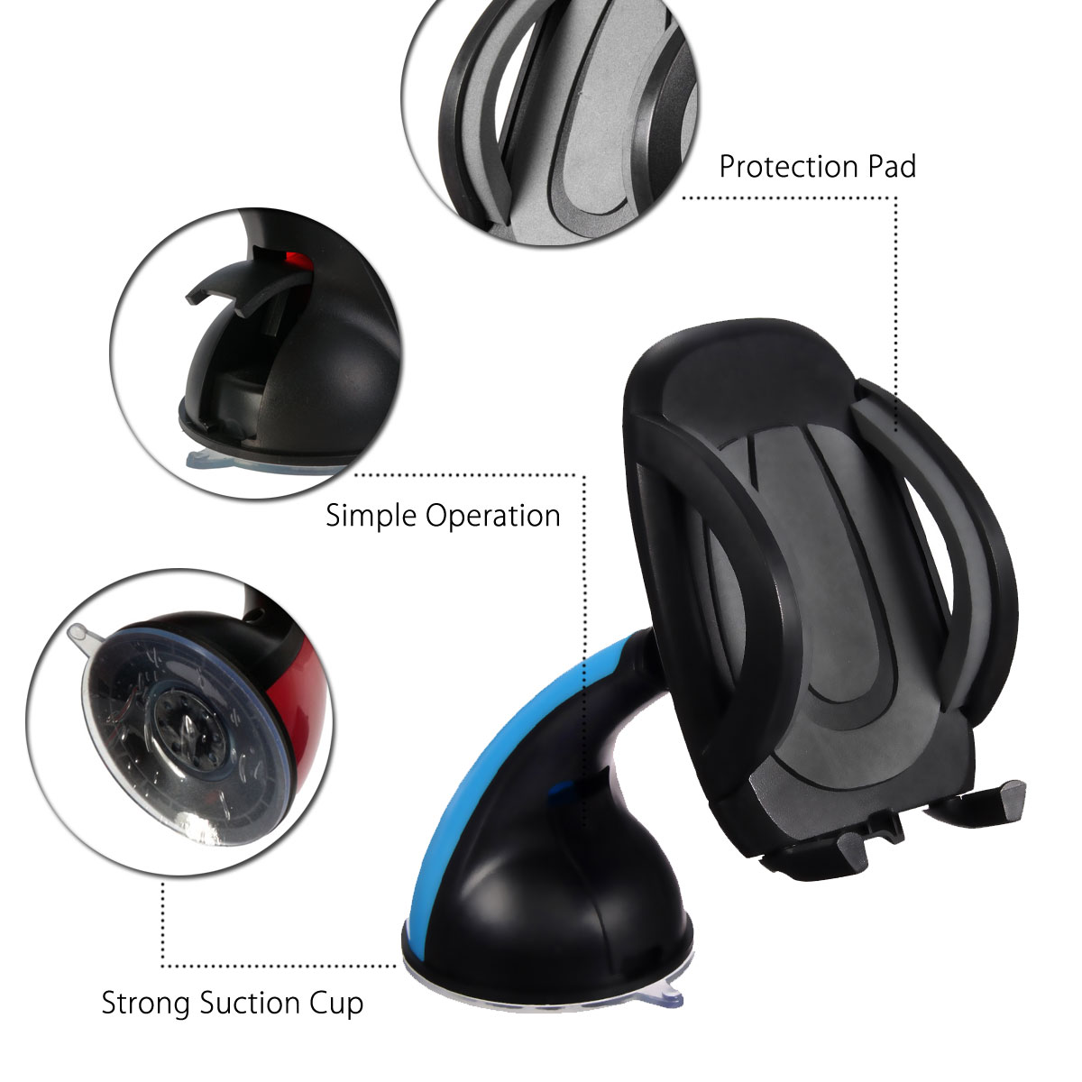 Plastic-Car-Phone-Holder-GPS-Accessories-Suction-Cup-Retractable-Mount-Stand-1345585