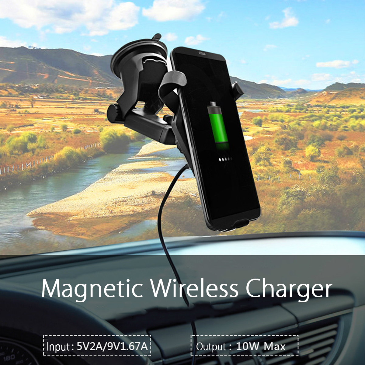 Qi-10W-Car-Gravity-Wireless-Fast-Charger-Phone-Holder-Dashboard-Air-Vent-Mount-Bracket-for-iPhone-XR-1397775
