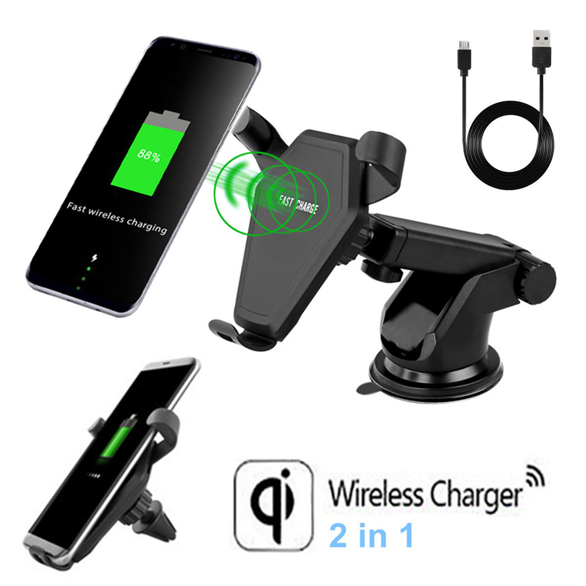 Qi-10W-Car-Gravity-Wireless-Fast-Charger-Phone-Holder-Dashboard-Air-Vent-Mount-Bracket-for-iPhone-XR-1397775