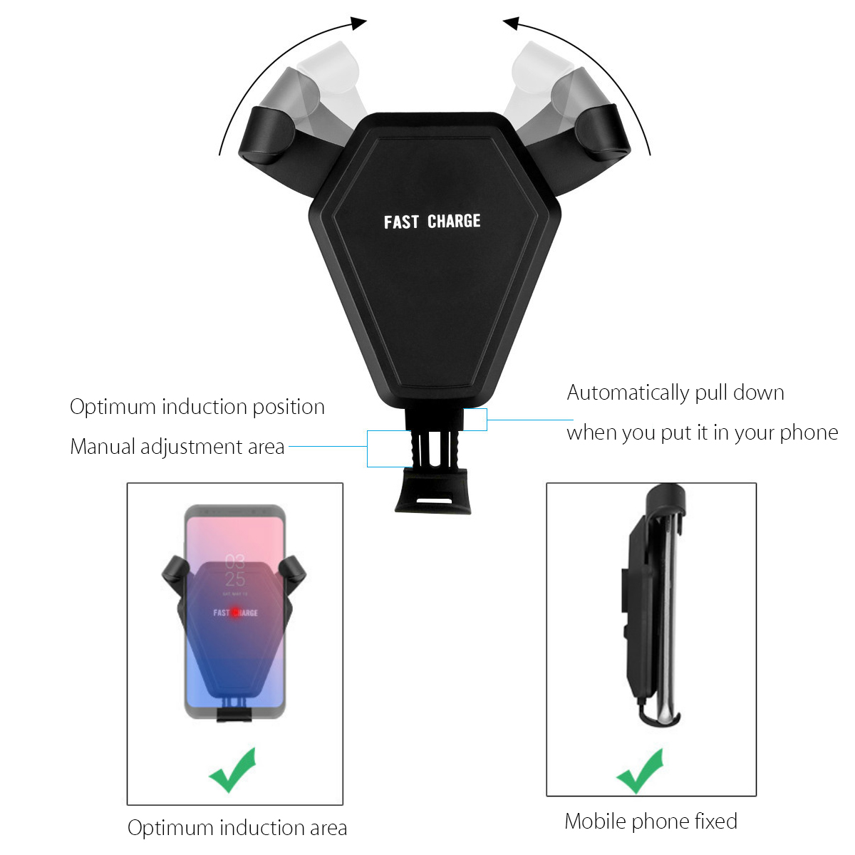 Qi-10W-Car-Gravity-Wireless-Fast-Charger-Phone-Holder-Dashboard-Air-Vent-Mount-Bracket-for-iPhone-XR-1397775