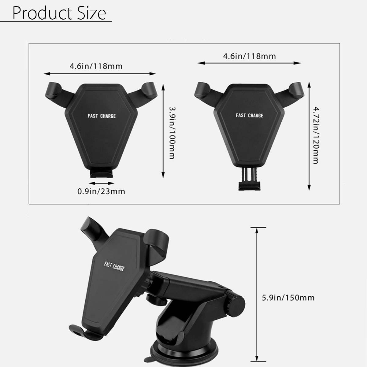 Qi-10W-Car-Gravity-Wireless-Fast-Charger-Phone-Holder-Dashboard-Air-Vent-Mount-Bracket-for-iPhone-XR-1397775