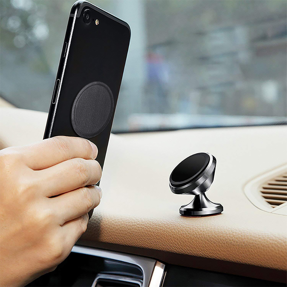 Round-Metal-Plate-PU-Leather-Surface-Iron-Sheet-Black-4PCS-for-Magnetic-Car-Phone-Holder-1424568