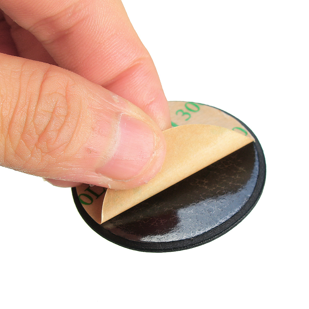 Round-Metal-Plate-PU-Leather-Surface-Iron-Sheet-Black-4PCS-for-Magnetic-Car-Phone-Holder-1424568
