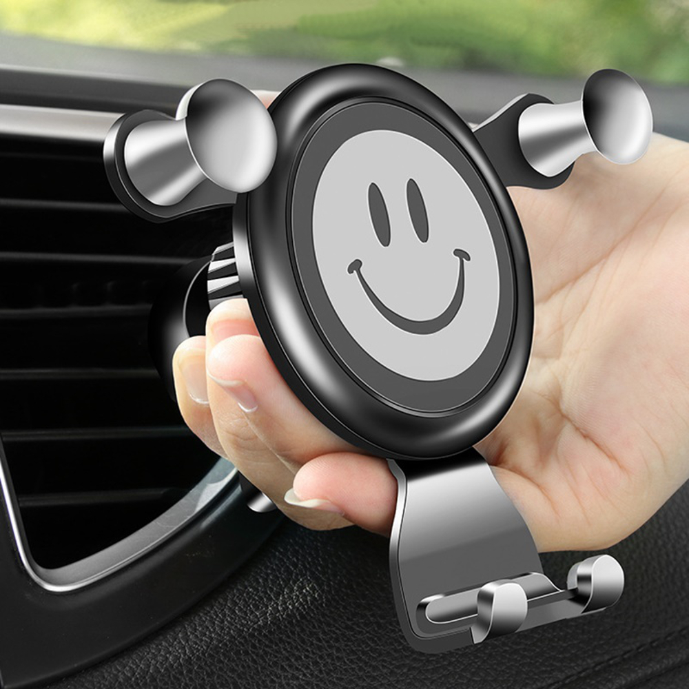 Smile-Face-Car-Gravity-Air-Vent-Phone-Holder-ABS-360deg-Rotatable-Bracket-Stand-for-iPhone-XS-1404361