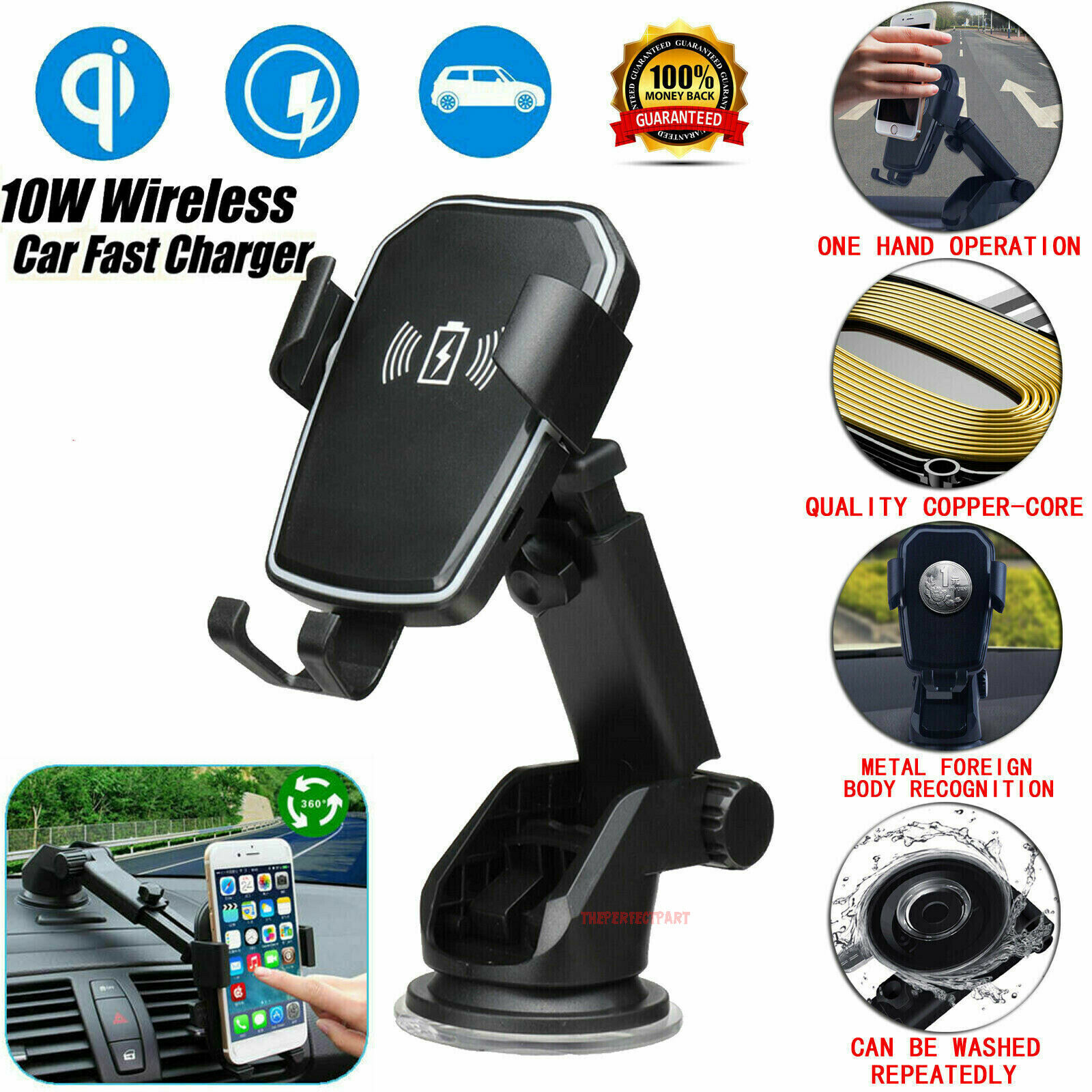 WIS-10W-2-in-1-Qi-Wireless-Fast-Charging-Car-Charger-Mount-Phone-Holder-Air-Outlet-Bracket-1614479