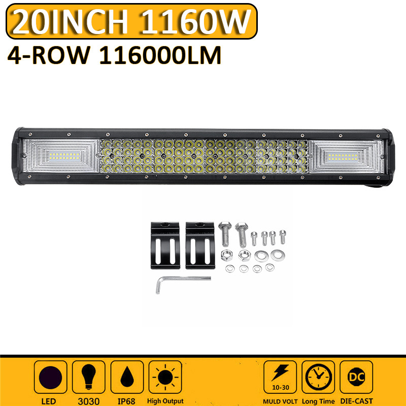 20-Inch-Quad-row-LED-Work-Light-Bar-Combo-Offroad-Driving-Lamp-Car-Truck-Boat-116Led-DC10-30V-1160W--1611802
