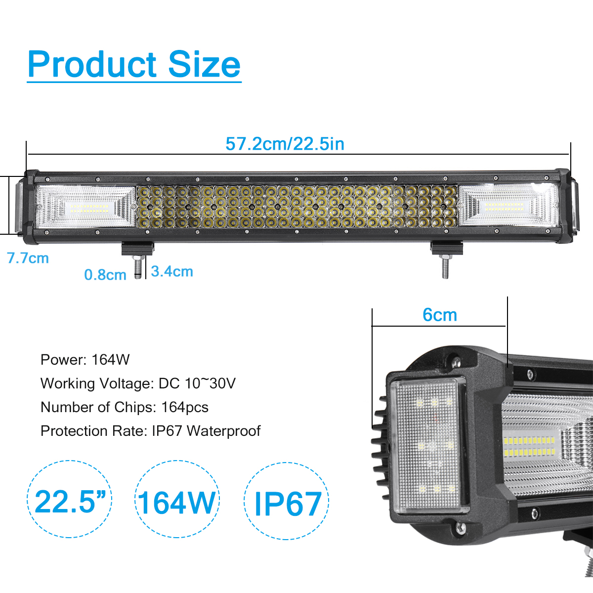 225-164LED-IP67-LED-Work-Light-Bar-Combo-Offroad-Driving-Lamp-Car-Trucks-Boat-1544905