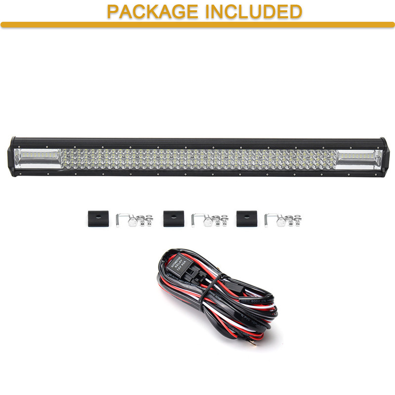 29Inch-98W-Quad-row-196LED-Work-Light-Bar-Flood-Spot-Combo-Lamps-Bar-for-Offroad-4WD-SUV-Truck-1419771