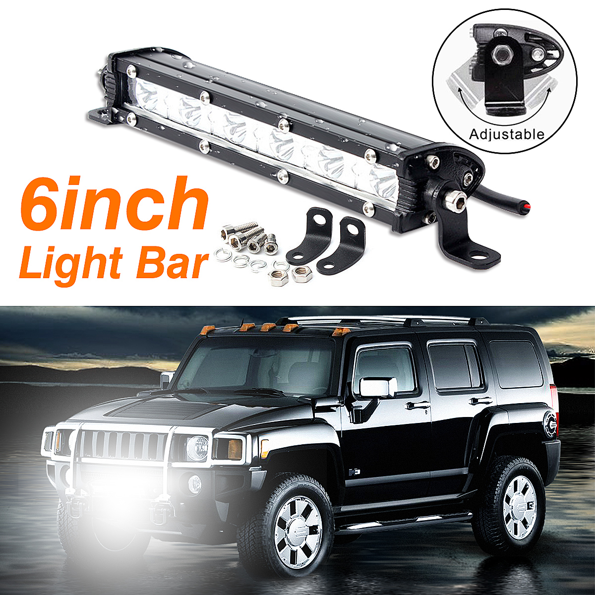 6Inch-Flood-Spot-Beam-LED-Work-Light-Bars-Driving-Lamp-for-Off-Road-SUV-Truck-ATV-16W-White-1106990