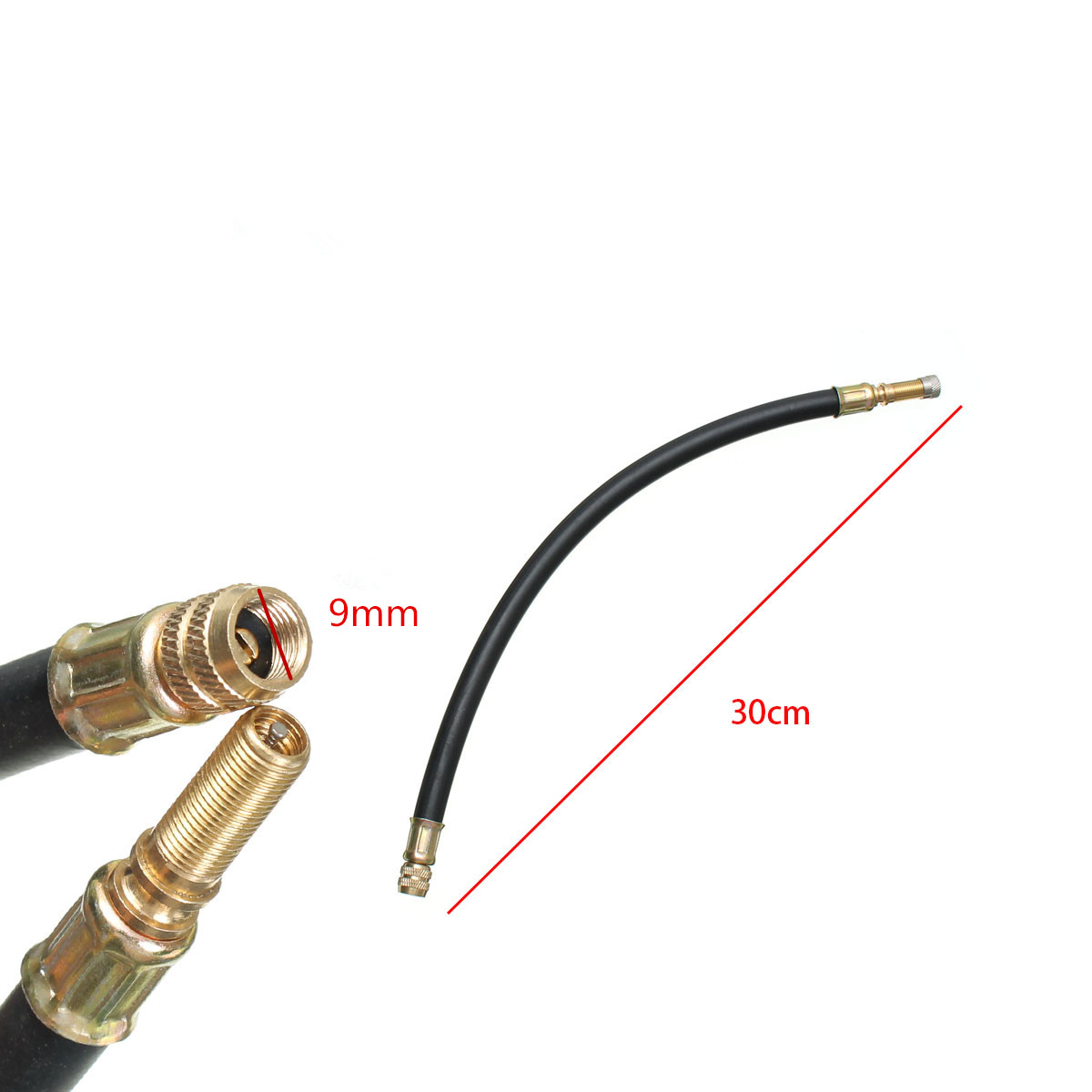 300mm-Car-Truck-Bus-Flexible-Rubber-Wheel-Tire-Tyre-Valve-Extension-Adaptor-1070287