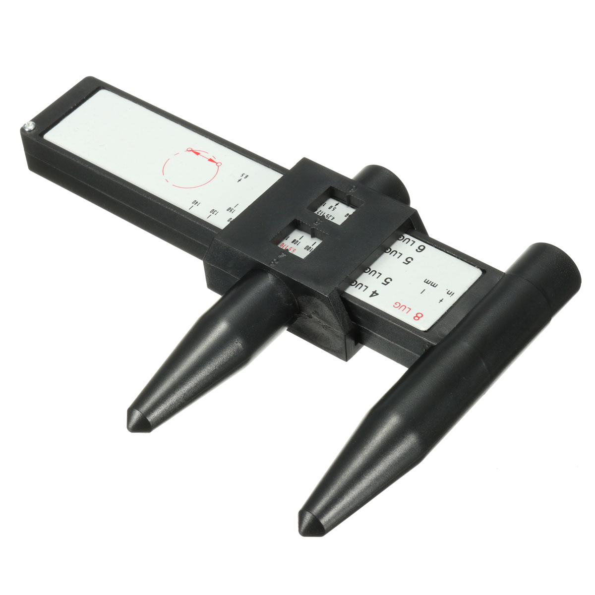 4-5-6-8-Lug-Wheel-Bolt-Pattern-Gauge-Tool-Quick-Measuring-Measurement-Black-1063880