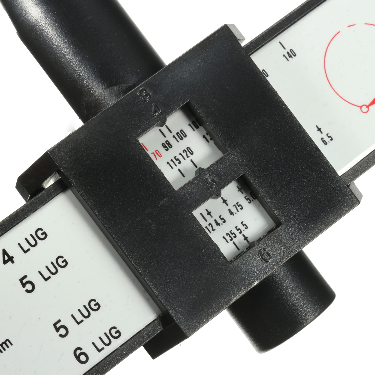 4-5-6-8-Lug-Wheel-Bolt-Pattern-Gauge-Tool-Quick-Measuring-Measurement-Black-1063880