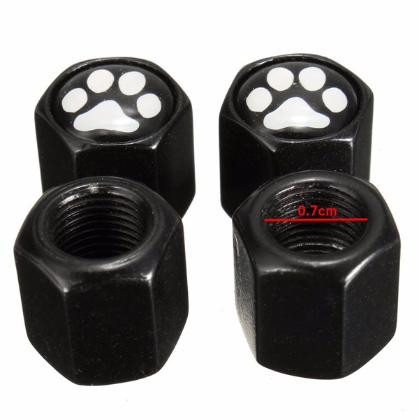 4Pcs-Aluminum-Alloy-Footprint-Pattern-Car-Wheel-Tire-Valve-Stem-Covers-Caps-Black-1013948
