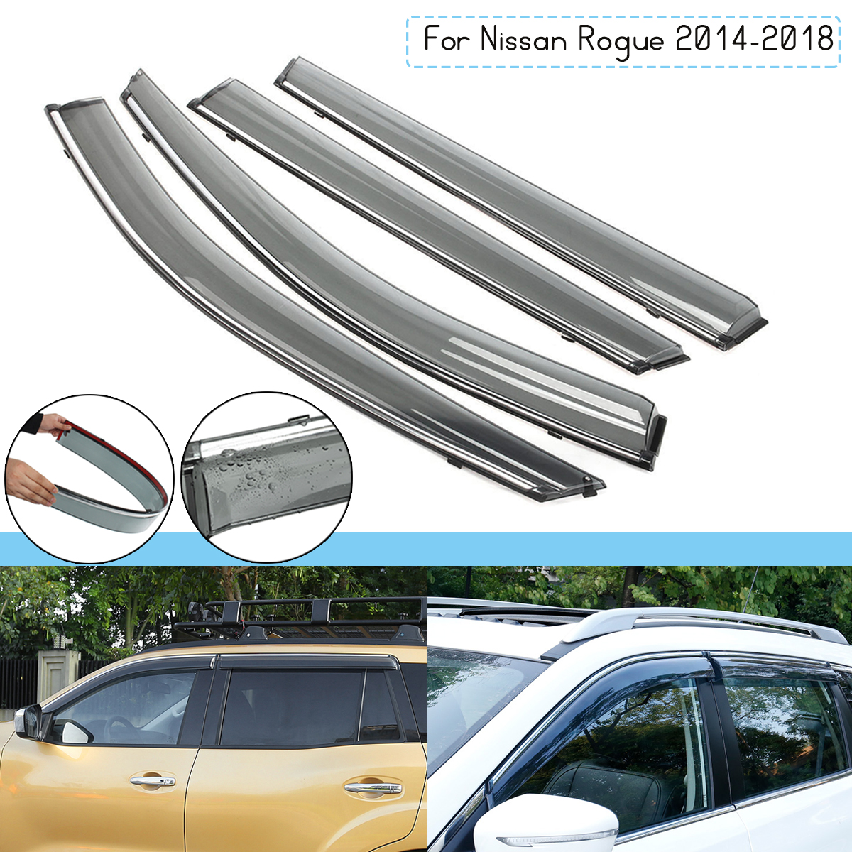 4pcs-Car-Vent-Window-Sun-Visor-Shade-Rain-Deflector-Guards-For-Nissan-Rogue-2014-2018-1410883