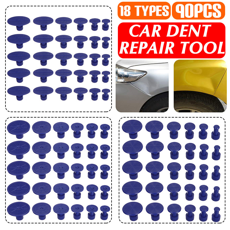 90PCS-Blue-Pulling-Tabs-Car-Paintless-Dent-Repair-Tool-PDR-Puller-Ding-Lifter-1628978