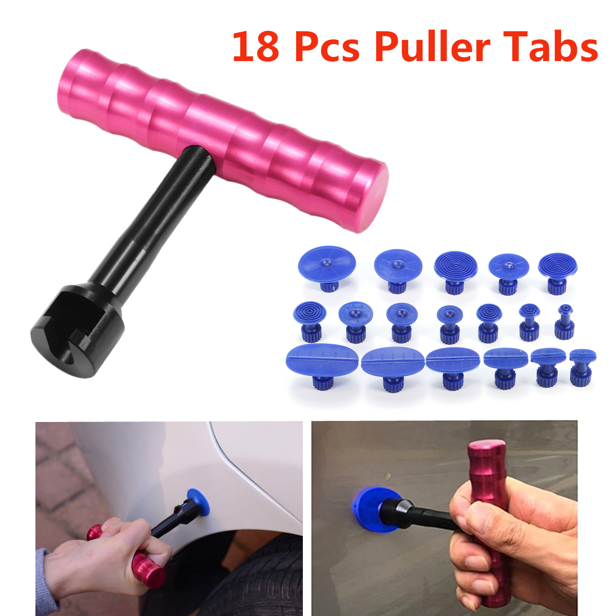 PDR-T-Bar-Car-Body-Panel-Paintless-Dent-Removal-Repair-Lifter-Tool-18-Puller-Tab-1259591