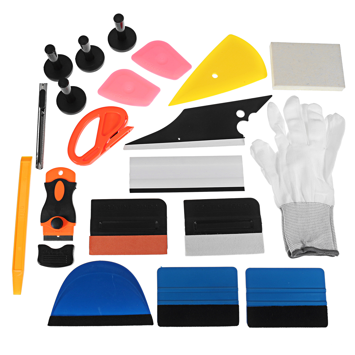 PRO-Car-Wrap-Vinyl-Tools-Kit-Scratch-free-Squeegee-Scraper-Razor-Glove-Magnets-1292401