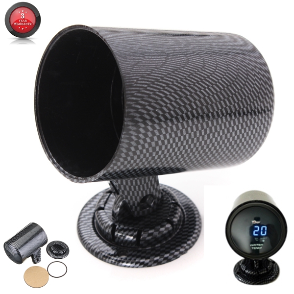 Universal-Black-52mm-Carbon-Fiber-GaugE-mount-Bracket-Holder-Pod-Single-Hole-1005758