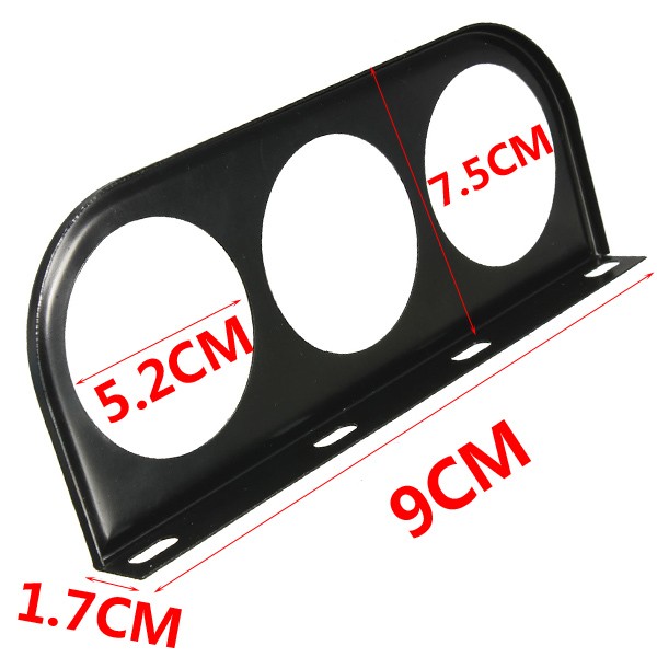 Universal-Black-Metal-3-Hole-Triple-Gauge-Meter-Pod-Holder-Vehicle-mounted-Stent-1004917