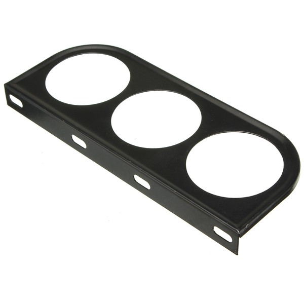 Universal-Black-Metal-3-Hole-Triple-Gauge-Meter-Pod-Holder-Vehicle-mounted-Stent-1004917