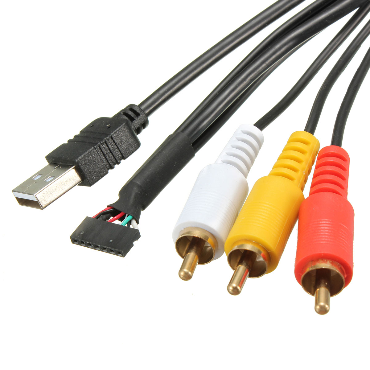 Universal-Car-Audio-35mm-3-RCA-AUX-USB-Male-Dash-Flush-Mount-Adapter-1014664