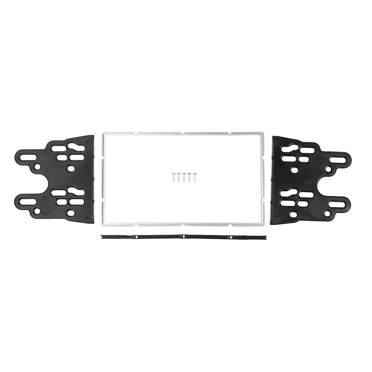 Car-Stereo-Panel-Fascia-2-Din-Silver-Frame-For-Toyota-Vios-Yaris-Sedan-Belta-1477603