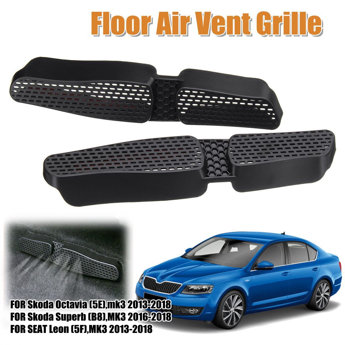 Under-Seat-AC-Air-Duct-Vent-Outlet-Cover-Grille-Trim-For-Skoda-Octavia-Superb-B8-1551756
