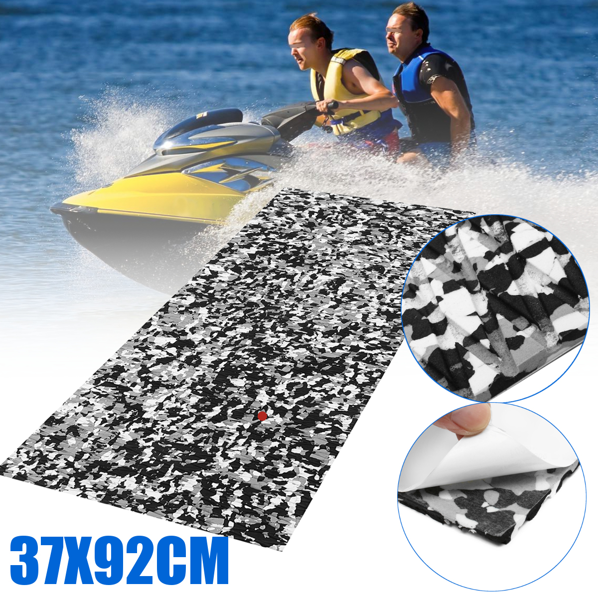 5mm-Water-Scooter-Non-skid-Marine-Floor-EVA-Foam-Decking-Boat-Sheet-Carpet-Black-White-Camo-1409243