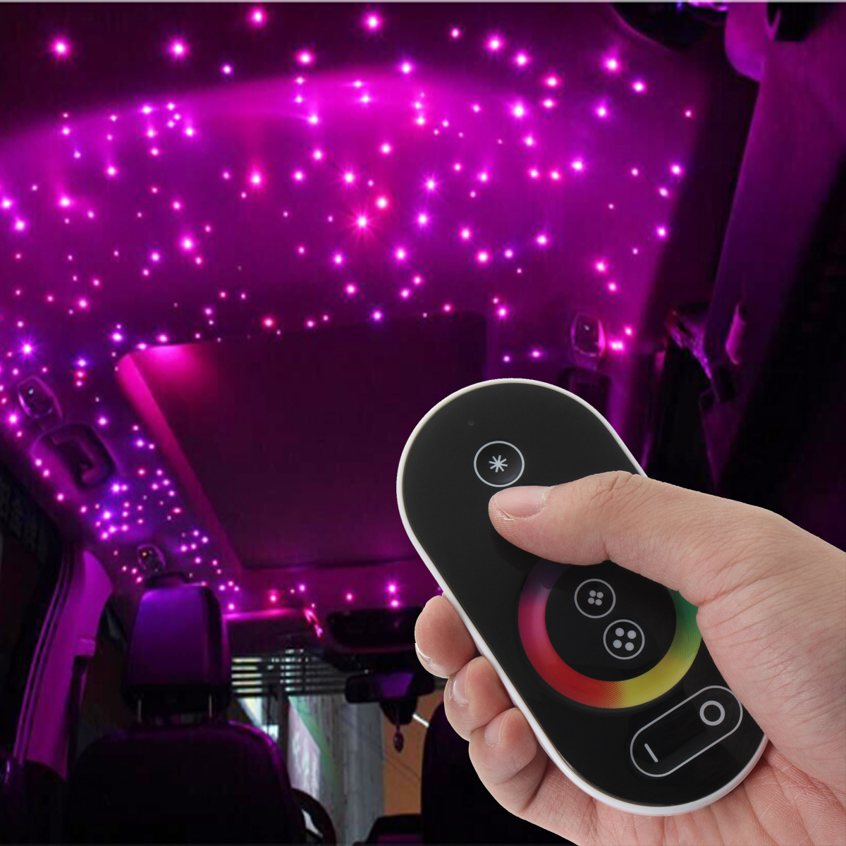 DC12V-6W-150Pcs-RGB-LED-Fiber-Optics-Star-Ceiling-Light-Engine-Kit-Car-Power-Adapter-1358268