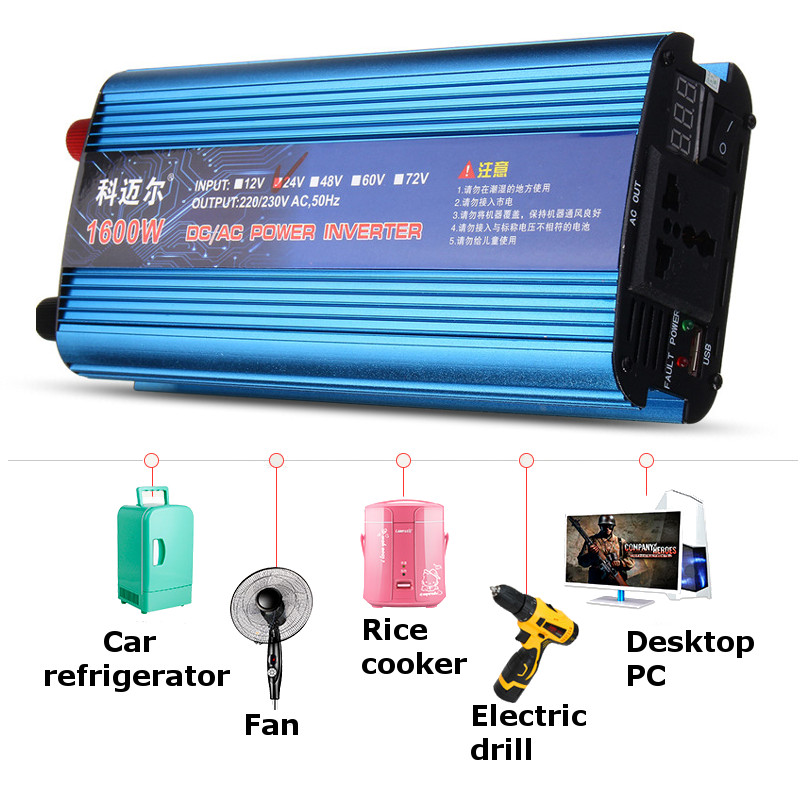 Peak-Power-Inverter-DC-1224V-to-AC-220V-1600W-Modified-Sine-Wave-Converter-USB-1227612