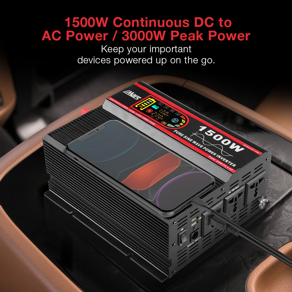 iMars-12V-1500W-Car-Power-Inverter-Intelligent-Screen-Pure-Sine-Wave-For-220V-EP1500W-Converter-With-1650994