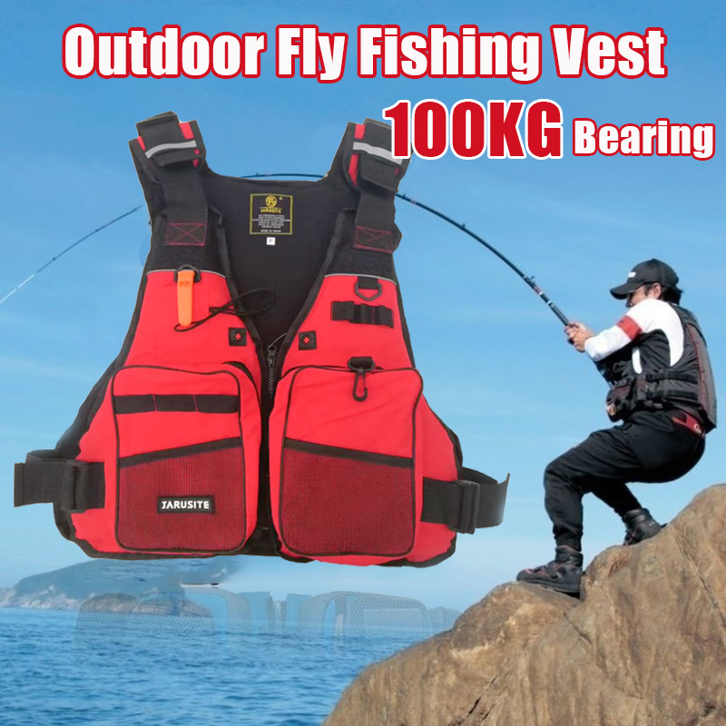 Fishing-Swimming-Boating-Drifting-Kayaking-Adult-Life-Jacket-Adjustable-Safety-1782975