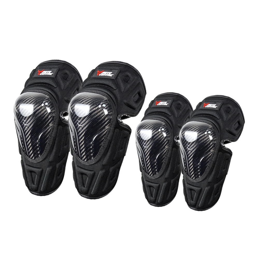 MOTOCENTRIC-4PCS-Motorcycle-Elbow-Pads-Carbon-Fiber-Hard-Shell-Motocross--Racing-Elbow-and-Knee-Pads-1815115