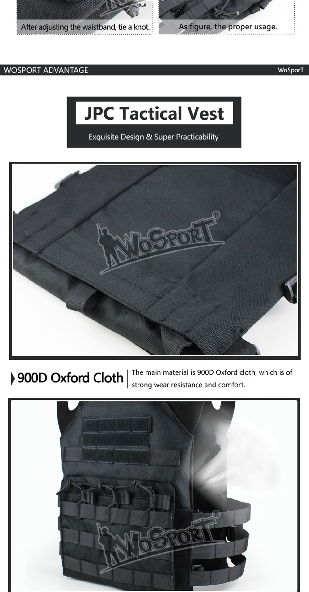 WoSporT-Military-Tactical-Vest-Chest-Carrier-Waistcoat-Airsoft-Paintball-Combat-1447996