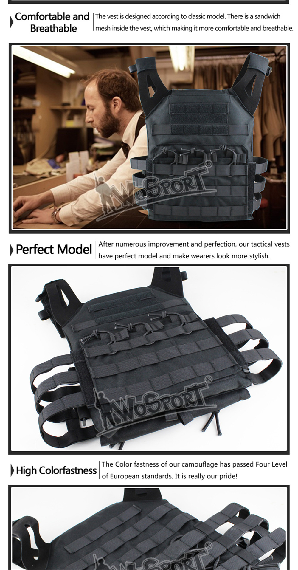 WoSporT-Military-Tactical-Vest-Chest-Carrier-Waistcoat-Airsoft-Paintball-Combat-1447996