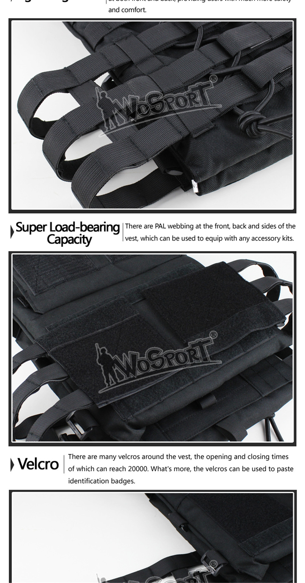 WoSporT-Military-Tactical-Vest-Chest-Carrier-Waistcoat-Airsoft-Paintball-Combat-1447996