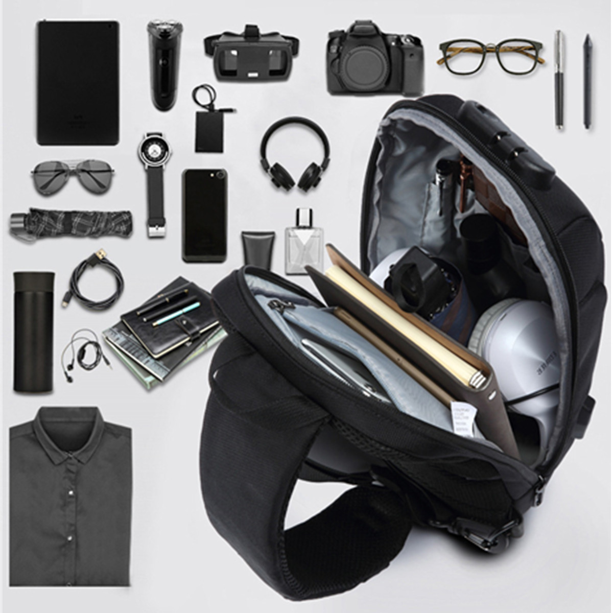 3-Digit-Lock-Anti-theft-Shoulder-Bag-With-USB-Charing-Port-Waterproof-Phone-Travel-Backpack-1631178