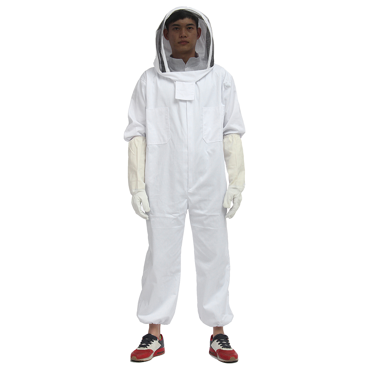 Beekeeper-Beekeeping-Protective-Veil-Suit-Smock-Bee-Hat-Gloves-Full-Body-Thicken-Set-1126916