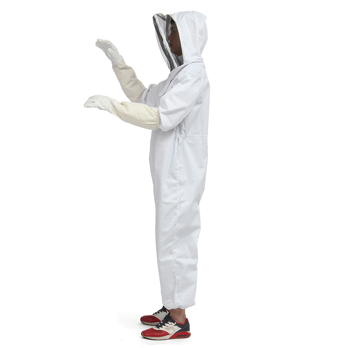 Beekeeper-Beekeeping-Protective-Veil-Suit-Smock-Bee-Hat-Gloves-Full-Body-Thicken-Set-1126916