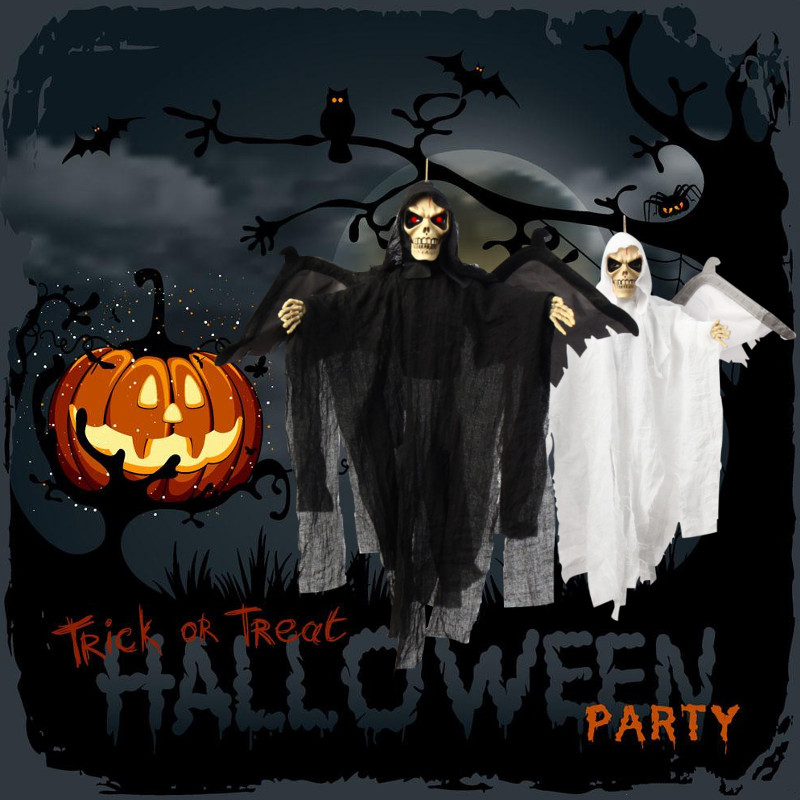 Halloween-Prop-Hanging-Skull-Skeleton-Ghost-Haunted-Battery-Flash-Eye-Party-Decorations-Voice-Contro-1196462