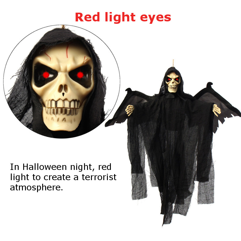 Halloween-Prop-Hanging-Skull-Skeleton-Ghost-Haunted-Battery-Flash-Eye-Party-Decorations-Voice-Contro-1196462