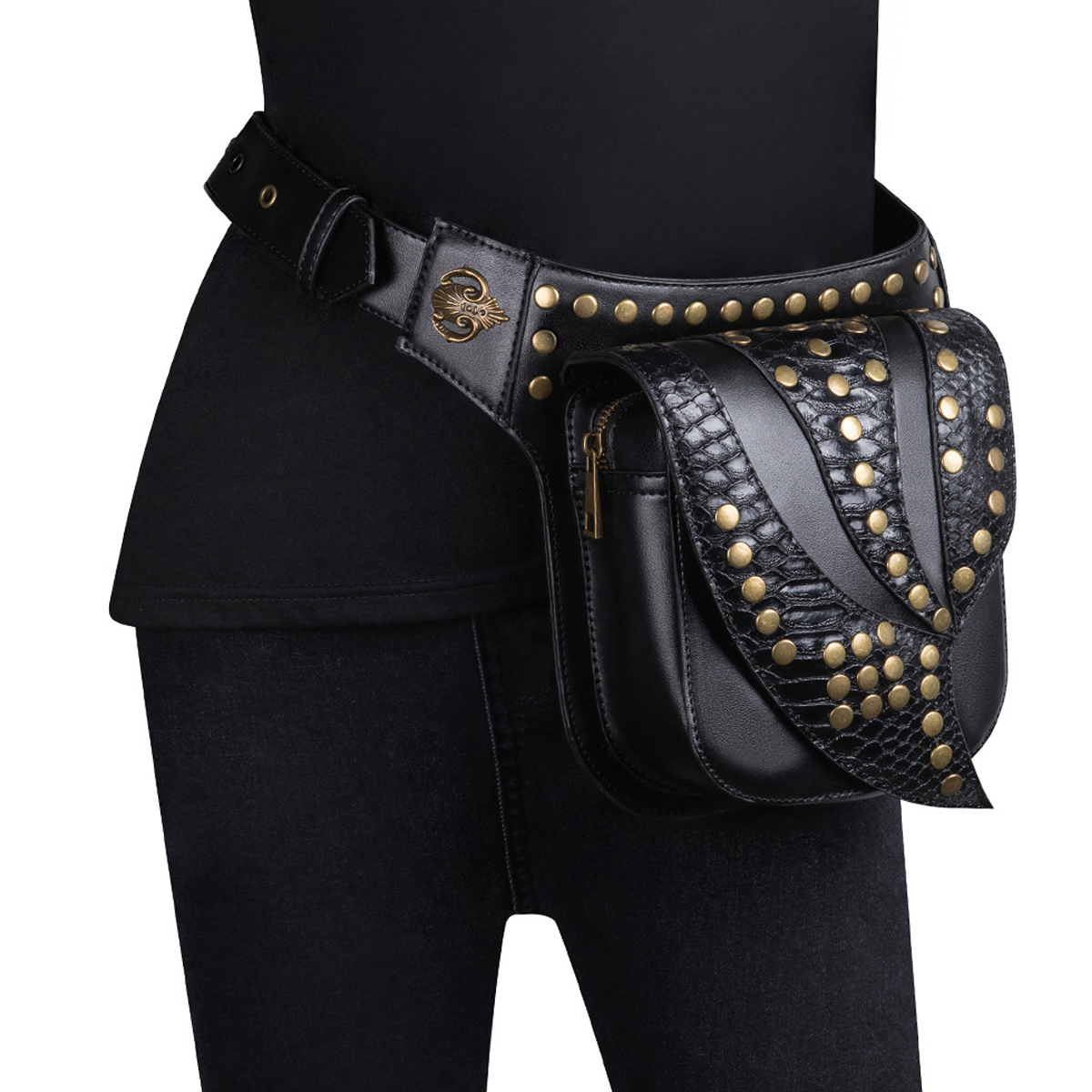 Motorcycle-Steampunk-PU-Leather-Waist-Leg-Bag-Shoulder-Gothic-Retro-Victorian-Style-1637248
