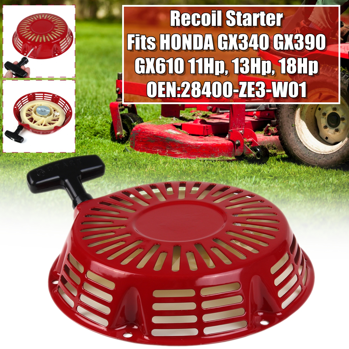 11Hp-13Hp-18Hp-20Hp-Pull-Recoil-Starter-Start-Tool-Red-For-Honda-GX340-GX390-GX610-1767537