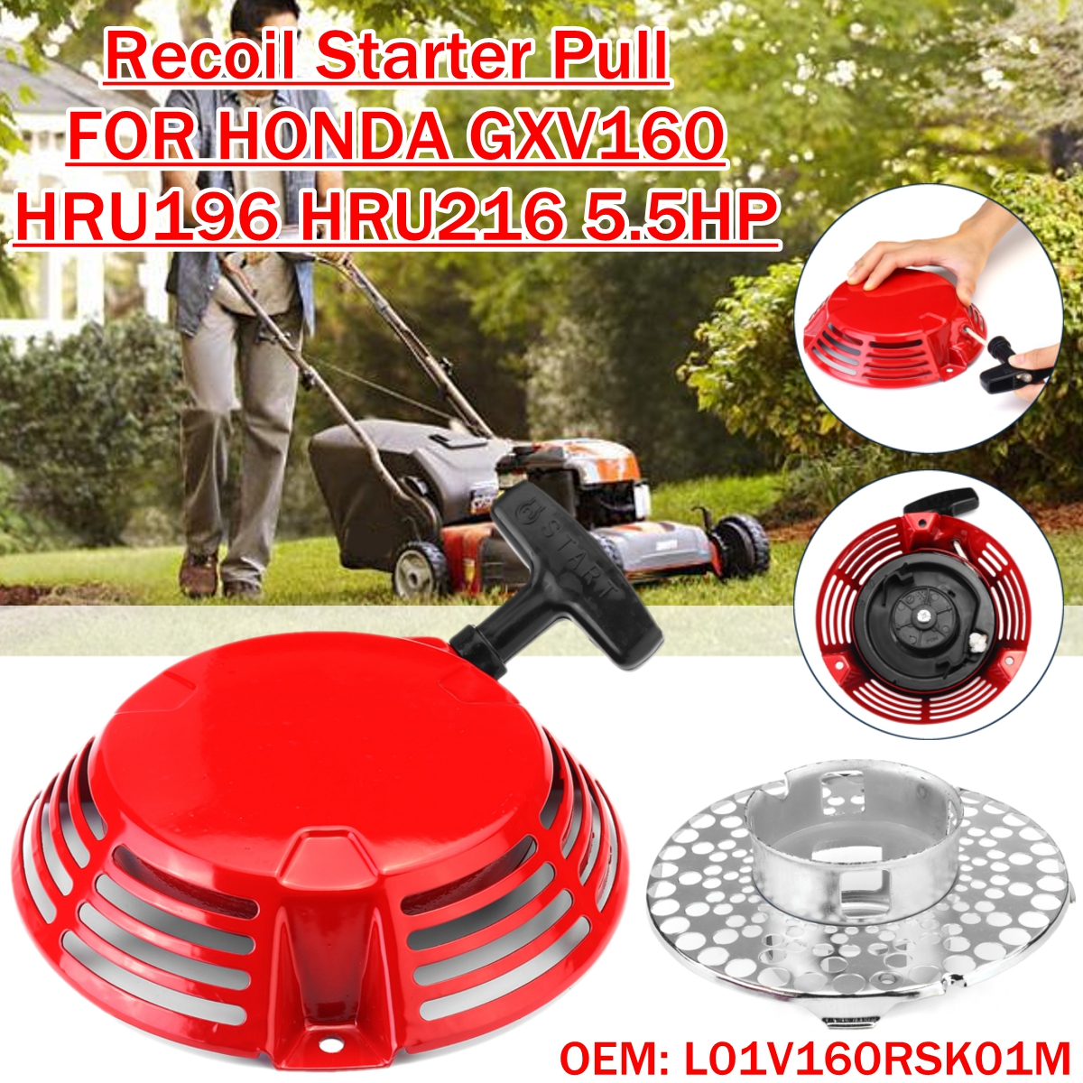 55HP-Recoil-Starter-Pull-Start-Tool-Set-For-HONDA-GXV160-HRU196-HRU216-1767332