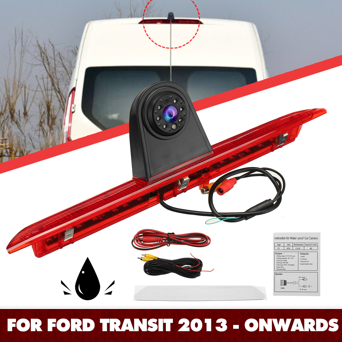 Brake-Light-Rear-View-Parking-Reverse-Backup-Camera-For-Ford-Transit-2013---on-1785555
