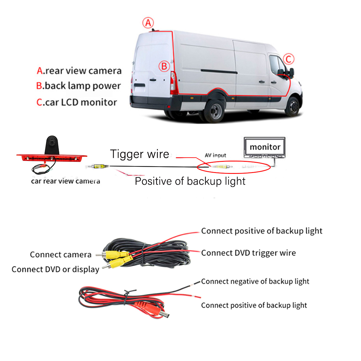 Brake-Light-Rear-View-Parking-Reverse-Backup-Camera-For-Ford-Transit-2013---on-1785555